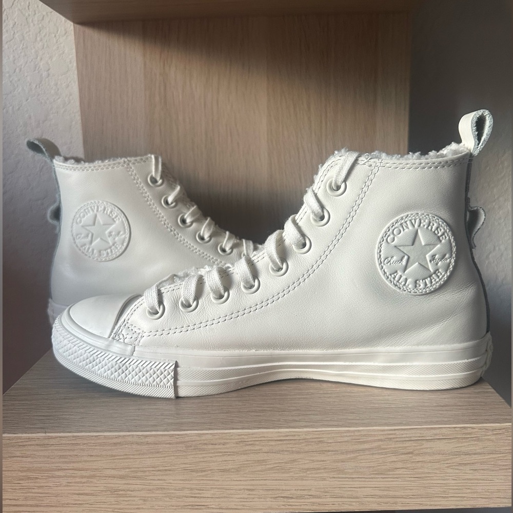 Fleece-Lined Leather Converse